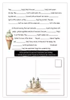 Vorschau - Arbeitsblätter - Simple Past - Summer Holidays (mixed exercises with SOLUTIONS and creative writing of a postcard)! - Seite 2