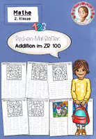 Vorschau - Arbeitsblätter - Rechenmalblätter Addition Klasse 2 | ZR 100 - Deckblatt