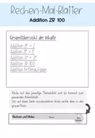 Vorschau - Arbeitsblätter - Rechenmalblätter Addition Klasse 2 | ZR 100 - Seite 3