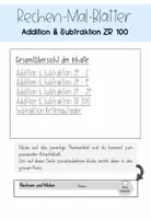 Vorschau - Arbeitsblätter - Rechenmalblätter Addition und Subtraktion | ZR 100 | Klasse 2 - Seite 3