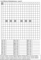 Vorschau - Arbeitsblätter - Multiplikation schriftlich- Level 2 - Seite 1