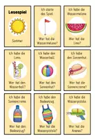 Vorschau - Spiele - Lesespiel "Ich habe... Wer hat...?" - Sommer - Seite 1