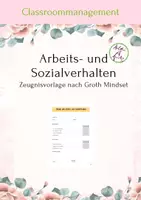 Vorschau - Anderer Materialtyp - Zeugnis zum Arbeits- und Sozialverhalten *Groth Mindest - Deckblatt