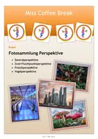Vorschau - Präsentationen/Tafelbilder - Perspektive - Fotosammlung (Zentral-, Zwei-Fluchtpunkt-, Frosch- und Vogelperspektive Kunst 8.-9. Klasse ) - Deckblatt