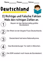 Vorschau - Mal- und Bastelvorlagen - Deutschland - Leseverstehen und Wortschatz - DaZ/DaF, Deutsch, Sachunterricht - Seite 3