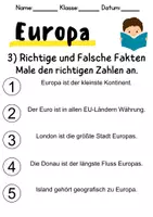 Vorschau - Mal- und Bastelvorlagen - Europa - Leseverstehen und Wortschatz - DaZ/DaF, Deutsch, Sachunterricht - Seite 3