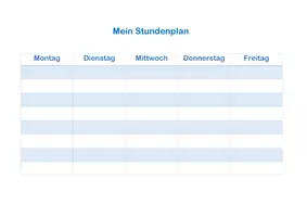 Vorschau - Poster - Mein Stundenplan - Vorlage WORD individuell veränderbar - Seite 1