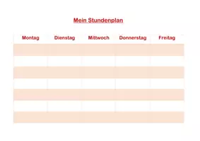 Vorschau - Poster - Mein Stundenplan - Vorlage WORD individuell veränderbar - Seite 2