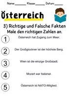 Vorschau - Mal- und Bastelvorlagen - Österreich - Leseverstehen und Wortschatz - DaZ/DaF, Deutsch, Sachunterricht - Seite 3
