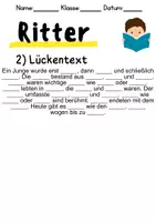 Vorschau - Mal- und Bastelvorlagen - Ritter - Leseverstehen und Wortschatz - DaZ/DaF, Deutsch, Sachunterricht - Seite 2