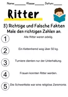 Vorschau - Mal- und Bastelvorlagen - Ritter - Leseverstehen und Wortschatz - DaZ/DaF, Deutsch, Sachunterricht - Seite 3