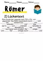 Vorschau - Mal- und Bastelvorlagen - Römer - Leseverstehen und Wortschatz - DaZ/DaF, Deutsch, Sachunterricht - Seite 2