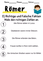 Vorschau - Mal- und Bastelvorlagen - Römer - Leseverstehen und Wortschatz - DaZ/DaF, Deutsch, Sachunterricht - Seite 3