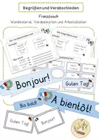 Vorschau - Poster - Französisch Begrüßung und Verabschiedung - Deckblatt