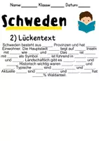 Vorschau - Mal- und Bastelvorlagen - Schweden - Leseverstehen und Wortschatz - DaZ/DaF, Deutsch, Sachunterricht - Seite 2