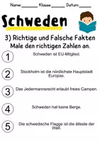 Vorschau - Mal- und Bastelvorlagen - Schweden - Leseverstehen und Wortschatz - DaZ/DaF, Deutsch, Sachunterricht - Seite 3