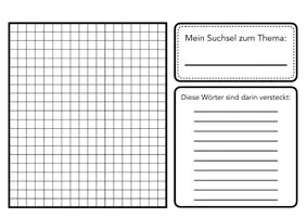Vorschau - Arbeitsblätter - Universalvorlage DIY-Suchsel - Deckblatt