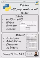 Vorschau - Unterrichtsreihen - Python - Eine Benutzeroberfläche (GUI) mit tkinter - Deckblatt