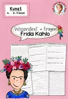 Vorschau - Arbeitsblätter - Frida Kahlo Fragen | Wissenstext Kunst Klasse 4-6 - Deckblatt