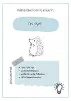 Vorschau - Arbeitsblätter - Philosophieren mit Kindern III: "Der Igel" - Seite 1