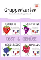 Vorschau - Anderer Materialtyp - Gruppenkarten für Partnerbildung: Obst & Gemüse - Deckblatt