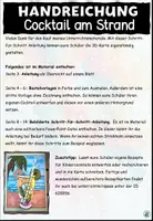 Vorschau - Mal- und Bastelvorlagen - 3D-Bildkarte Cocktail am Strand - Sommerliche Bastelvorlage - Seite 1