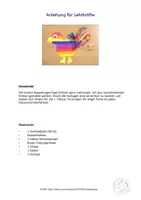 Vorschau - Mal- und Bastelvorlagen - Kunst Grundschule, Fensterdekoration Regenbogen Vogel - Seite 3