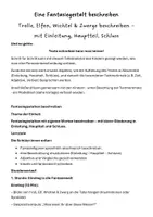 Vorschau - Arbeitsblätter - Eine Fantasiegestalt beschreiben: Trolle, Elfen, Wichtel & Zwerge. erweiterte Personenbeschreibung - Seite 1