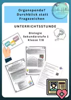 Vorschau - Stundenentwürfe - 🚑 Organspende? Durchblick statt Fragezeichen _ Unterrichtsstunde - Deckblatt
