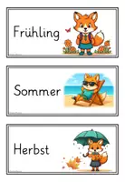 Vorschau - Poster - Tafelkalender Fuchsklasse 🦊 | Monate, Jahreszeiten & Wochentage in 4 Farben - Seite 2