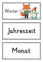 Vorschau - Poster - Tafelkalender Fuchsklasse 🦊 | Monate, Jahreszeiten & Wochentage in 4 Farben - Seite 3