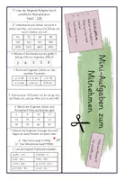 Vorschau - Aufgabenkarten - Wiederholung Mathe Klasse 4 - Miniaufgaben / Abreißaufgaben - Seite 1