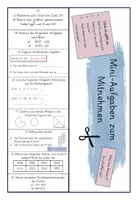 Vorschau - Aufgabenkarten - Wiederholung Mathe Klasse 4 - Miniaufgaben / Abreißaufgaben - Seite 3