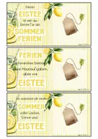 Vorschau - Mal- und Bastelvorlagen - Feriengruß Sommerferien: Eistee - Seite 1