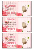 Vorschau - Mal- und Bastelvorlagen - Feriengruß Sommerferien: Eistee - Seite 3