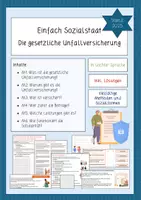 Vorschau - Stundenentwürfe - Einfach Sozialstaat - Die gesetzliche Unfallversicherung 2025 (in leichter Sprache) - Deckblatt