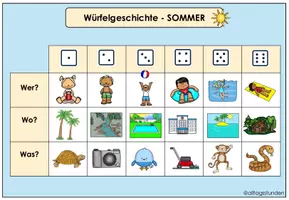 Vorschau - Stundenentwürfe - Würfelgeschichte - Sommer (2./3. Kl.) - Seite 1