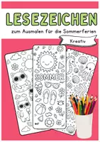 Vorschau - Mal- und Bastelvorlagen - Lesezeichen zum Ausmalen für die Sommerferien - Deckblatt