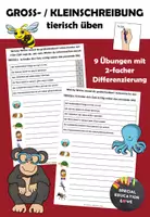 Vorschau - Arbeitsblätter - Groß- und Kleinschreibung differenziert üben - Tiere - Deckblatt