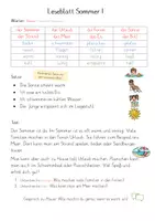 Vorschau - Unterrichtsreihen - Leseförderung "Sommer" Klasse 1 + 2 (differenziert) - Seite 3