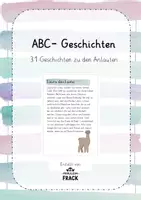 Vorschau - Arbeitsblätter - ABC-Geschichten zum Üben der Anlaute inkl. Wortkarten - Deckblatt