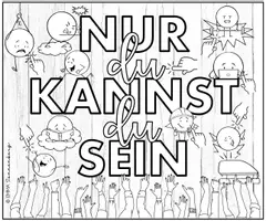 Vorschau - Poster - Klassenposter / Kooperatives Poster - Nur du kannst du sein - Seite 1
