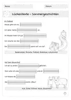 Vorschau - Stundenentwürfe - Sommerliche Lückentexte - 7 Arbeitsblätter dreifach differenziert - Seite 2