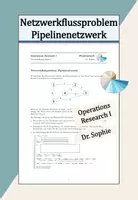 Vorschau - Arbeitsblätter - Netzwerkflussproblem lineare Optimierung Pipelinenetzwerk - Deckblatt