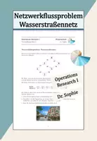 Vorschau - Arbeitsblätter - Netzwerkflussproblem lineare Optimierung Wasserstraßennetz - Deckblatt