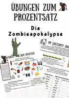 Vorschau - Arbeitsblätter - Prozentwert berechnen - kreatives Arbeitsblatt (Klasse 7/8) - Deckblatt