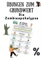 Vorschau - Arbeitsblätter - Grundwert berechnen, kreatives Arbeitsblatt (Klasse 7/8) - Deckblatt