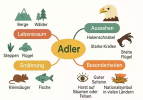 Vorschau - Arbeitsblätter - Lernposter + Arbeitsblätter zum Thema "Adler" + Lösung & MP3 + Mindmap + Infografik - Seite 3