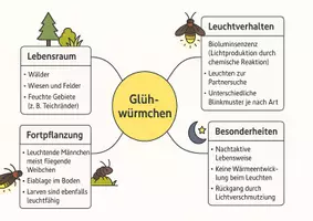 Vorschau - Arbeitsblätter - Lernposter + Arbeitsblatt zum Thema "Glühwürmchen" + Onlineübung & MP3 + Mindmap + Infografik - Seite 3