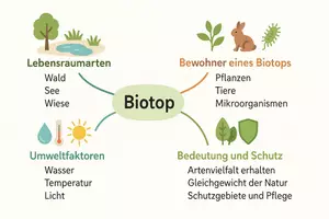 Vorschau - Arbeitsblätter - AB mit Fragen zum Thema "Biotope" + Lösungsblatt + Mindmap + Infografik - Seite 2